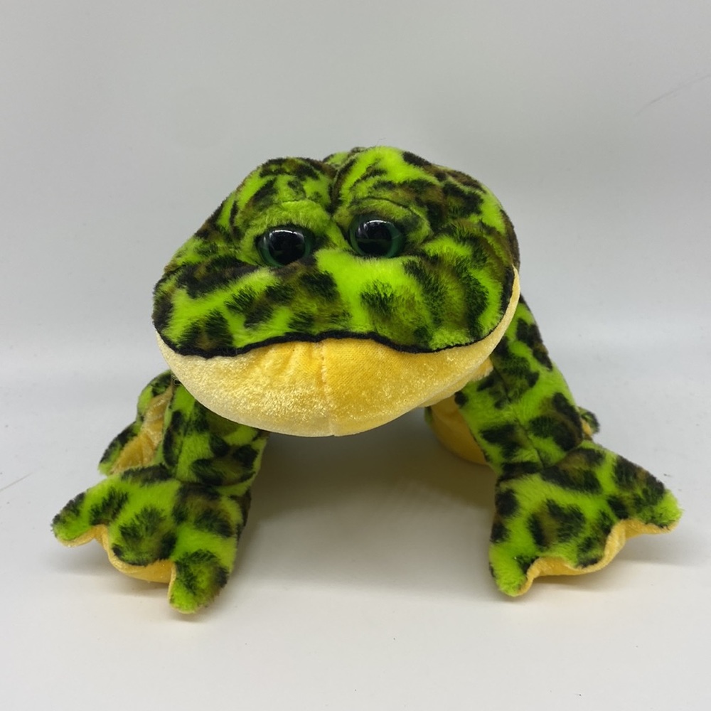 Ganz Webkinz‎ Bullfrog Green Speckled Spotted Frog Stuffed Animal